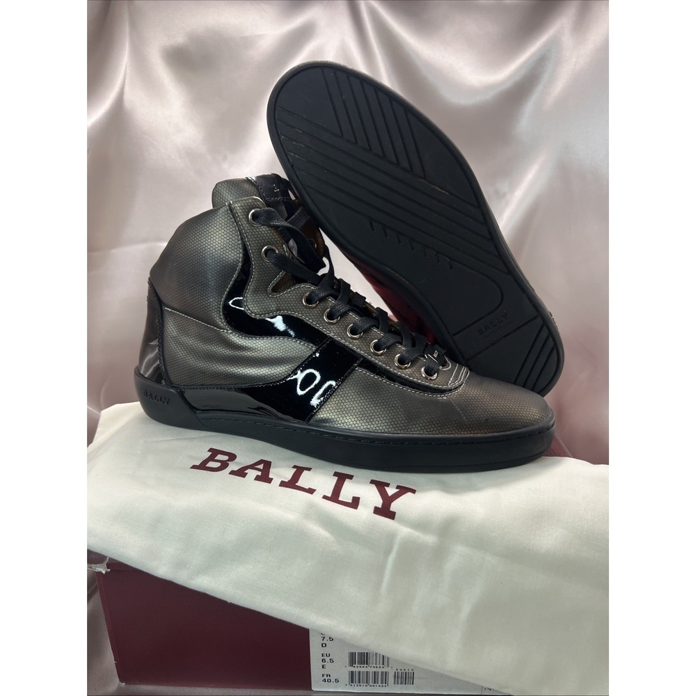 Bally Size 7.5 Eroy Cat Eye Metallic High Top | Preloved, OG All